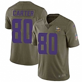 Nike Vikings 80 Cris Carter Olive Salute To Service Limited Jersey Dzhi,baseball caps,new era cap wholesale,wholesale hats